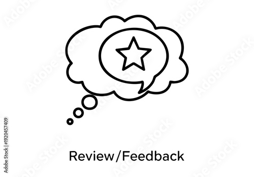 Customer review and feedback concept with star rating