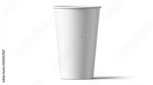 Wallpaper Mural Isolated white paper cup on white background with copy space for beverages Torontodigital.ca