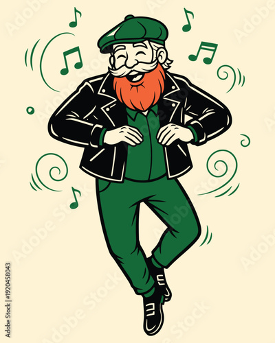Irish Folk Dance Festive St. Paddy's Day Character