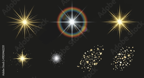 Sparkling Stars Collection: Golden Light Effects