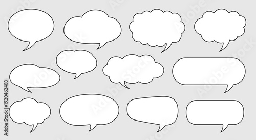 Speech Bubbles Collection: Diverse Chat Shapes