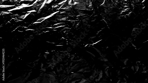 Vászonkép Plastic wrap texture overlay effect on black background
