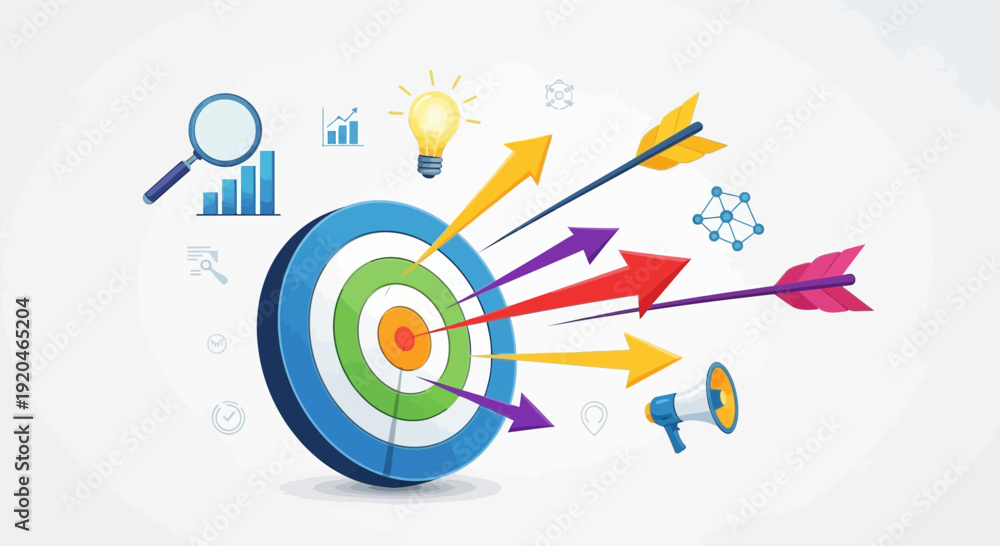 Fototapeta premium arrows and target