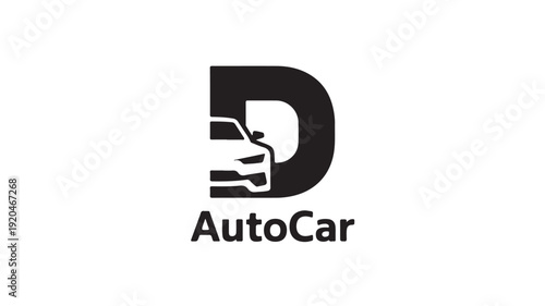 AutoCar Logo Design in Modern Minimalist Style with Bold Typography and Simple Car Silhouette for Automotive Branding
