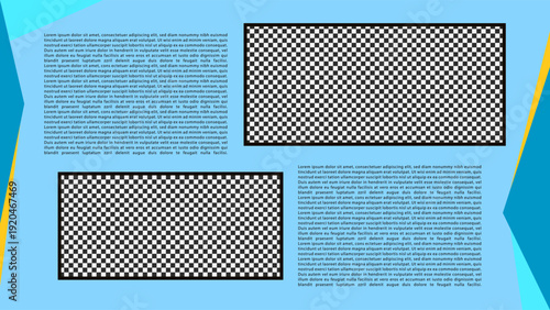 Abstract Modern Background with Geometric Shapes Photo Collage Frames. Minimalist Design Pastel Blue Color Vector. Suitable for Social Media Templates, Banners, Posters, Presentations, Branding