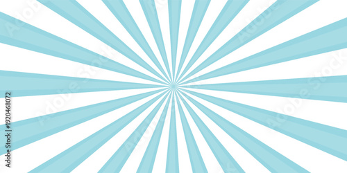 Blue sun rays background - Vector