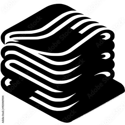 Clean Laundry Stack: A neatly folded stack of fresh, clean laundry, showcasing the comfort and simplicity of domestic life.