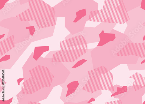 Pink modern camouflage seamless pattern. vector background illustration for web, banner, backdrop or surface design use