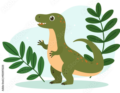 flat vector illustration of a cute komodo dragon