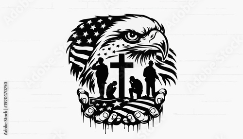 Eagle Soldier Memorial SVG