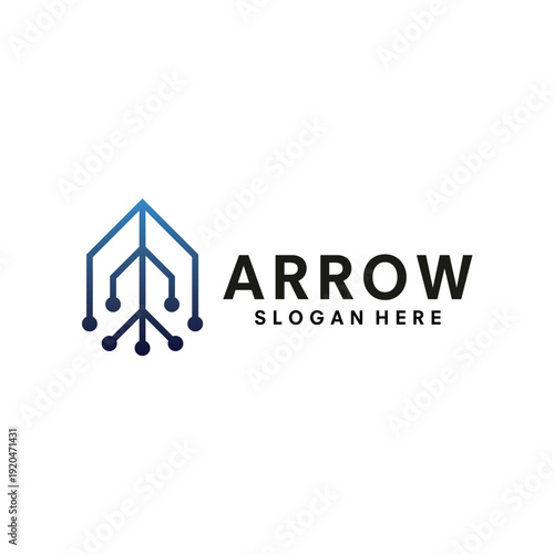 Abstract business arrow logo symbol vector illustration design