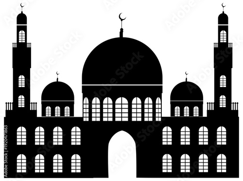 silhouette of mosque