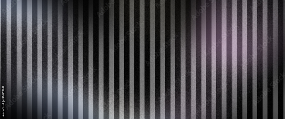 Obraz premium Vertical stripes background in black and gray with subtle gradient and light reflections, modern design