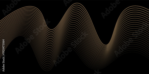 Abstract vector background with orange wavy lines. vectors