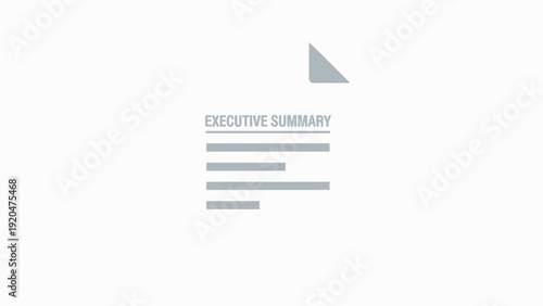 Executive summary business document header.