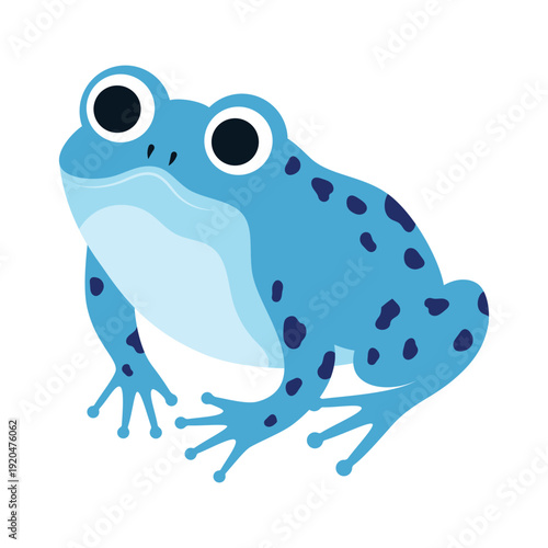 cute frog isolated, flat style