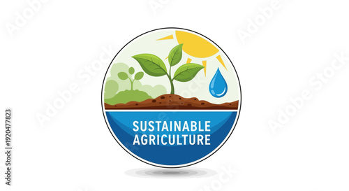Sustainable agriculture practices nurturing growth and conservation in a circular environment