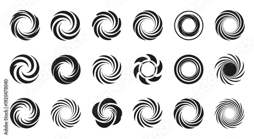 Swirl Shapes Collection: Abstract Vortex Design Elements