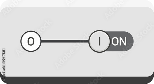 Toggle Switch On, Technology Concept, Modern Design
