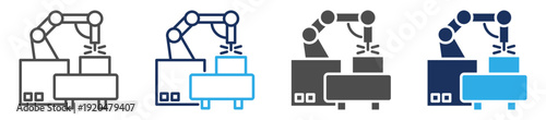 machine manufacture icon sheet multi concept