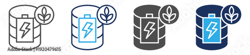 sustainable storage system icon sheet multi concept