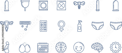 A collection of 20th century architectural details and moldings isolated on transparent background