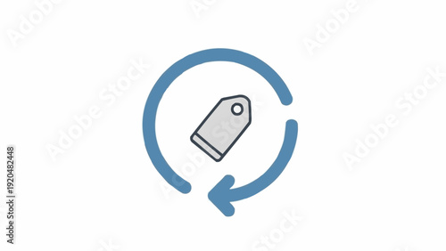 Price Tag Rotation Icon Symbol.