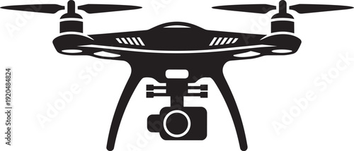 vector rc drone quadcopter with camera black symbol