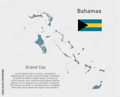 Vector map of Bahamas - Grand Cay District