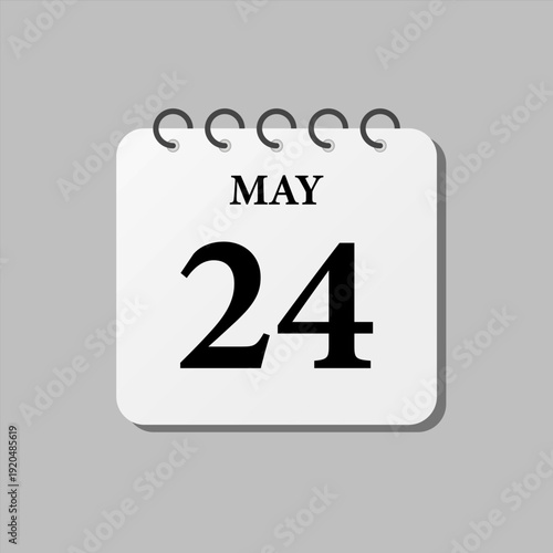 Icon page calendar day - 24 May