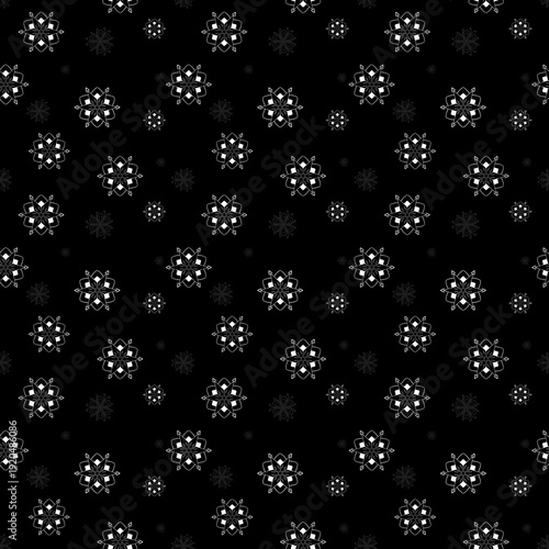 Seamless Geometric Star Pattern Small ScaleHigh Contrast Tone
