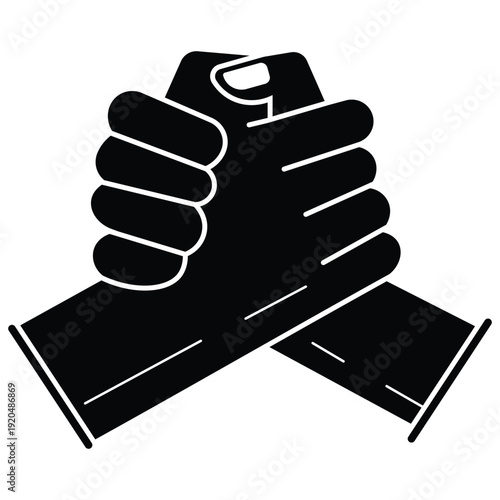 Solidarity Vector Glyph Icon For Personal And Commercial Use.
