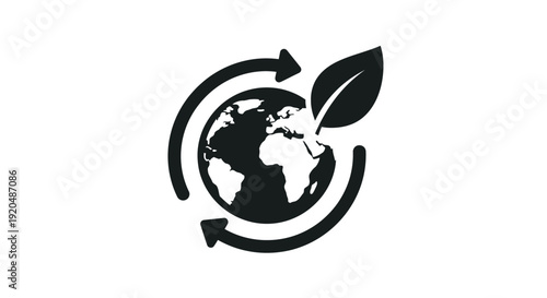 Eco Friendly Earth Logo Design Concept.