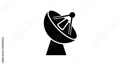 Satellite Dish Icon Black.