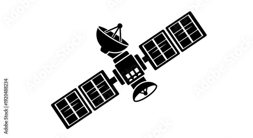 Satellite in Space Orbiting Earth 2.