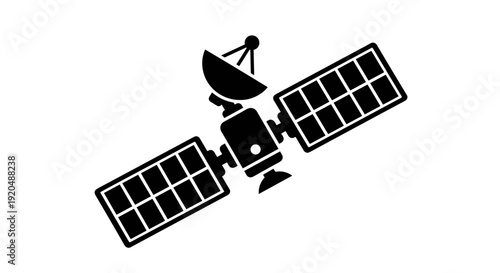 Satellite in Space Orbiting Earth 3.