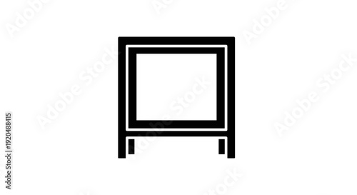 Simple Television Set Icon.