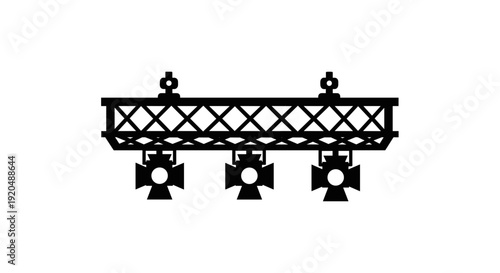 Stage lights on metal truss 1.