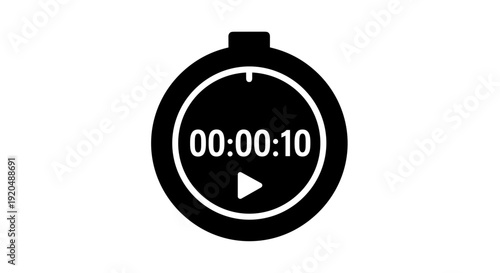 Stopwatch timer icon graphic design.