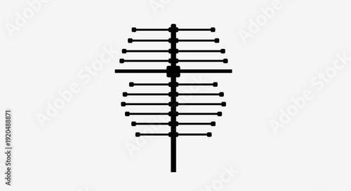 Television antenna on white background.