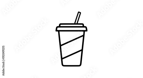 Takeaway coffee cup icon on gray background