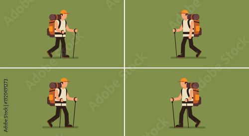 A minimalist illustration captures the adventurous mood of a lone traveler ready for a journey.