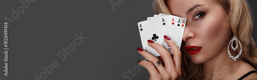Obraz na płótnie Elegant Poker Female