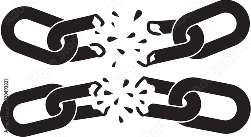 Breaking free from constraints and limitations concept icon