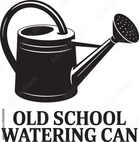 Old school watering can vector art for gardening and outdoor work