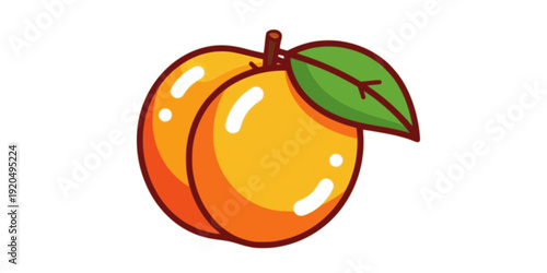 Cartoon peach butt drawing. Funny symbolic representation of buttocks. Cute humorous vector clip art illustration.
