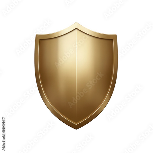 Free Download Golden shield icon for protection and security symbol, metallic emblem - GFXLoad