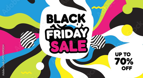 Vibrant Black Friday Sale Abstract Background