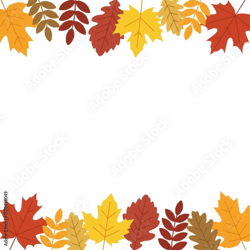 Autumn Leaves Border Decoration.
