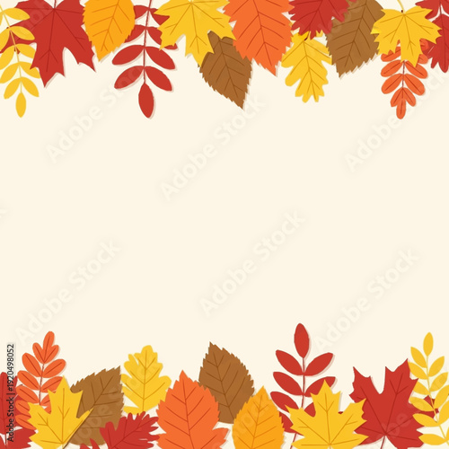 Autumn Leaves Border Decoration.